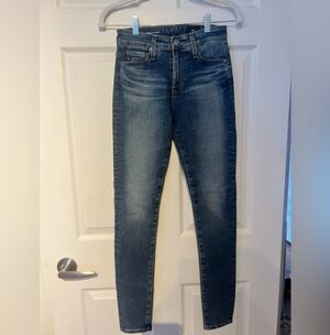 Ag Adriano Goldschmied Farrah Blue High Rise Skinny Jeans